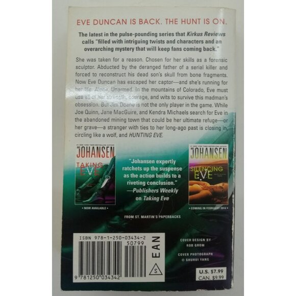 Hunting Eve by Iris Johansen Suspense Thriller Novel Eve Duncan Series - Picture 2 of 3